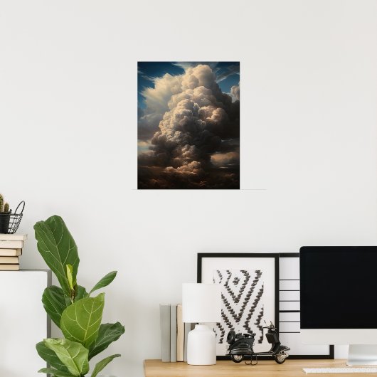 Moody Clouds Art Print Poster (Heimbüro)