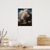Moody Clouds Art Print Poster (Küche)