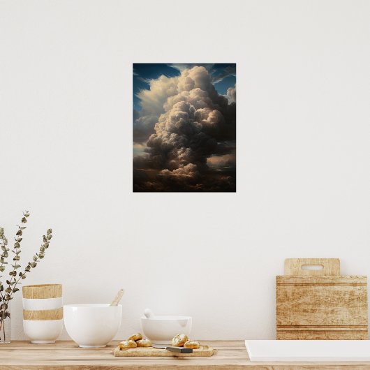 Moody Clouds Art Print Poster (Küche)