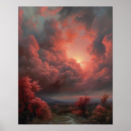 Moody Clouds Art Print Poster (Vorne)