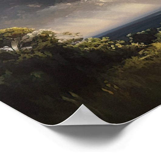 Moody Clouds Art Print Poster (Ecke)