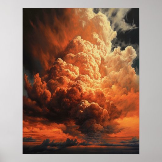 Moody Clouds Art Print Poster (Vorne)