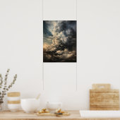 Moody Clouds Art Print Poster (Küche)
