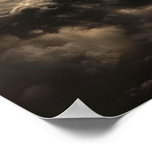 Moody Clouds Art Print Poster (Ecke)