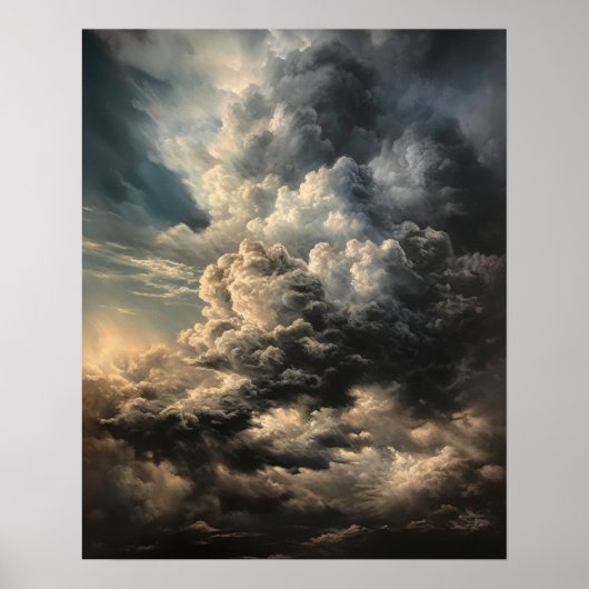 Moody Clouds Art Print Poster (Vorne)