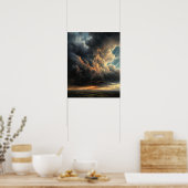 Moody Clouds Art Print Poster (Küche)