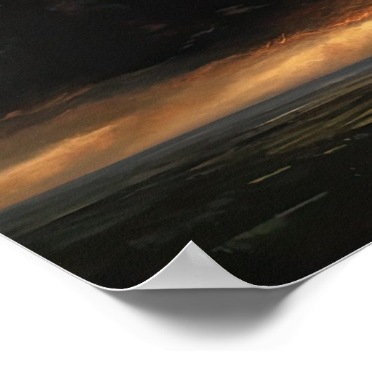 Moody Clouds Art Print Poster (Ecke)