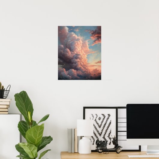 Moody Clouds Art Print Poster (Heimbüro)