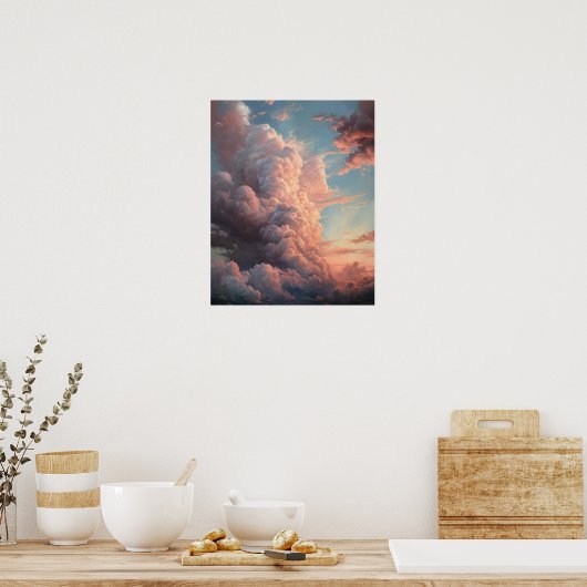 Moody Clouds Art Print Poster (Küche)