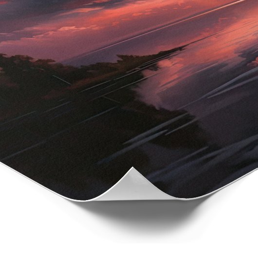 Moody Clouds Art Print Poster (Ecke)