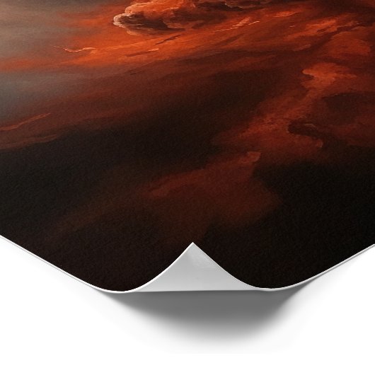 Moody Clouds Art Print Poster (Ecke)