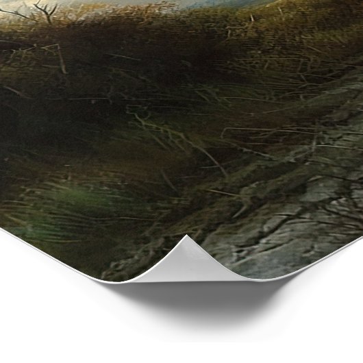 Moody Clouds Art Print Poster (Ecke)