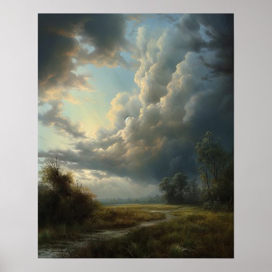 Moody Clouds Art Print Poster (Vorne)
