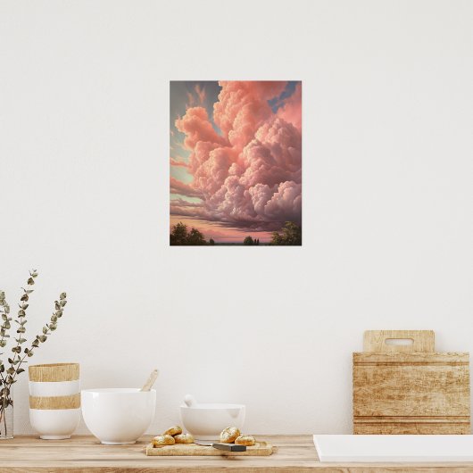 Moody Clouds Art Print Poster (Küche)