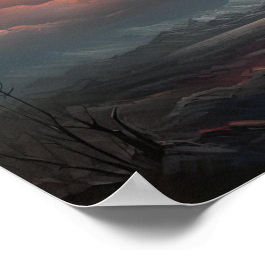 Moody Clouds Art Print Poster (Ecke)