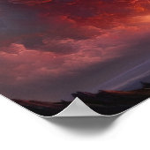 Moody Clouds Art Print Poster (Ecke)