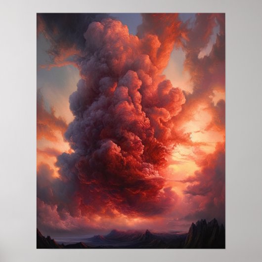 Moody Clouds Art Print Poster (Vorne)