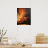Moody Clouds Art Print Poster (Küche)