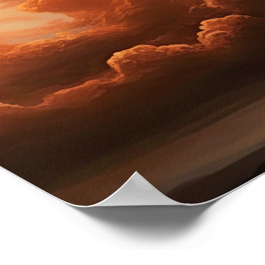 Moody Clouds Art Print Poster (Ecke)