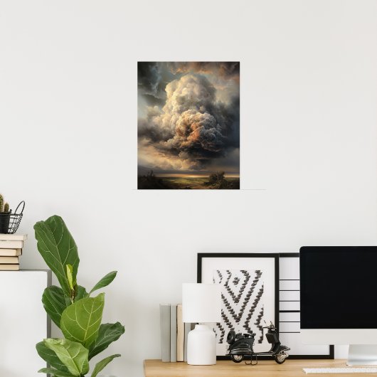 Moody Clouds Art Print Poster (Heimbüro)