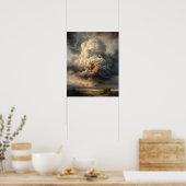 Moody Clouds Art Print Poster (Küche)