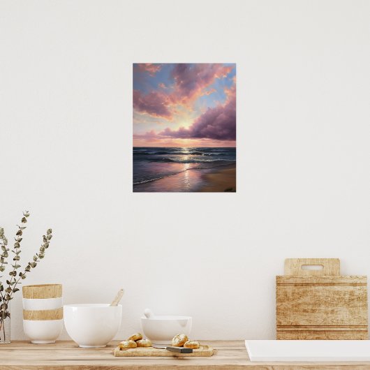 Moody Clouds Art Print Poster (Küche)