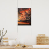 Moody Clouds Art Print Poster (Küche)