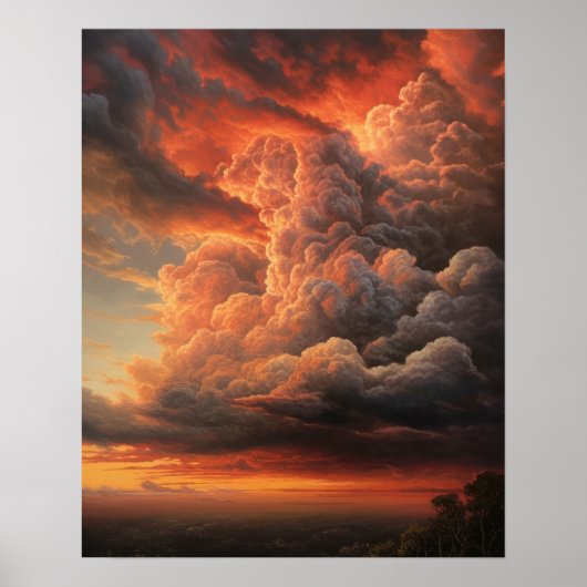 Moody Clouds Art Print Poster (Vorne)