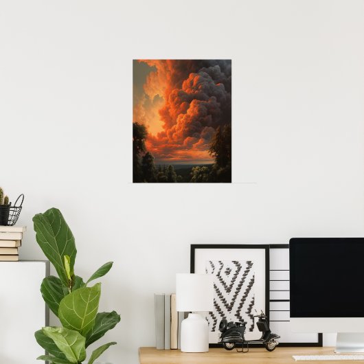 Moody Clouds Art Print Poster (Heimbüro)