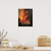 Moody Clouds Art Print Poster (Küche)
