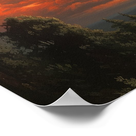 Moody Clouds Art Print Poster (Ecke)