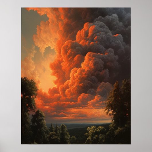 Moody Clouds Art Print Poster (Vorne)