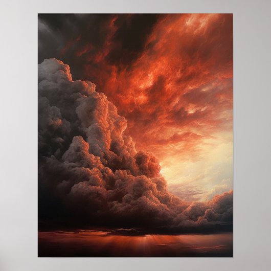 Moody Clouds Art Print Poster (Vorne)