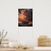 Moody Clouds Art Print Poster (Küche)