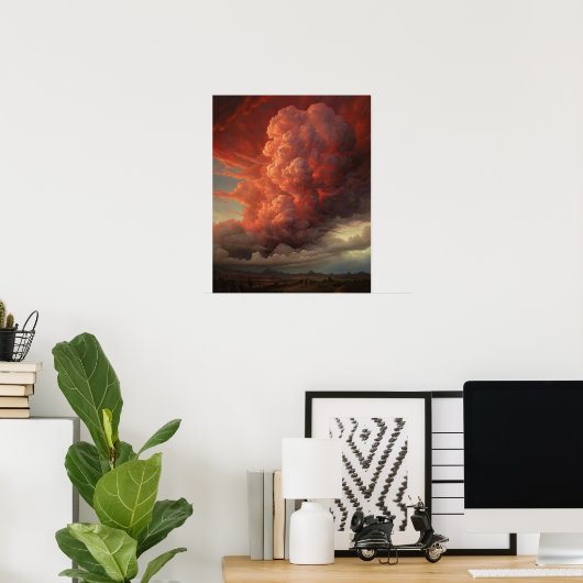 Moody Clouds Art Print Poster (Heimbüro)