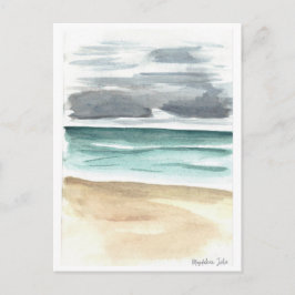 Moody Clouds über dem Meer Postkarte