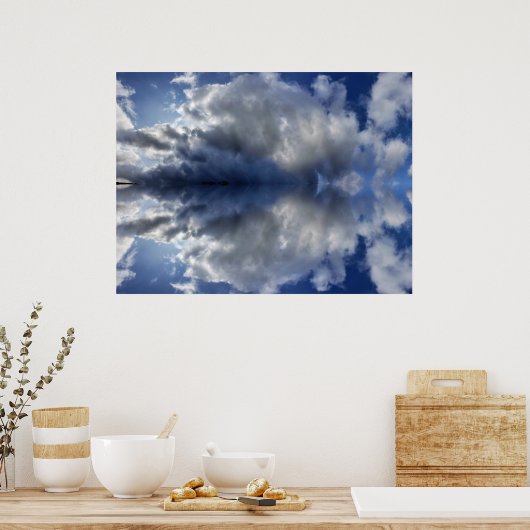 Moody Clouds Videoaufrufhintergrund Poster (Küche)