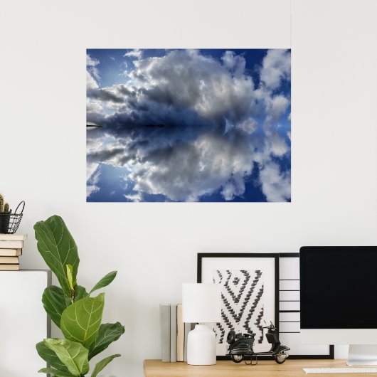 Moody Clouds Videoaufrufhintergrund Poster (Heimbüro)