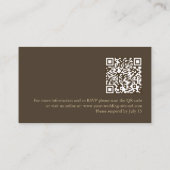 Moody Coffee Minimalist Boho Wedding RSVP Response Begleitkarte (Rückseite)
