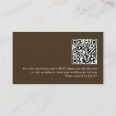 Moody Coffee Minimalist Save the Date QR Code RSVP Begleitkarte (Rückseite)