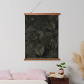 Moody Coleus Pflanze Art Wood Scroll Banner Wandteppich Mit Holzrahmen (Schlafzimmer)