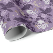 Moody Color Halloween Muster Wrapping Paper Roll Geschenkpapier (Rolleneckpunkt)