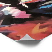 Moody Cow Multicolored Abstrakt Painting Poster (Ecke)