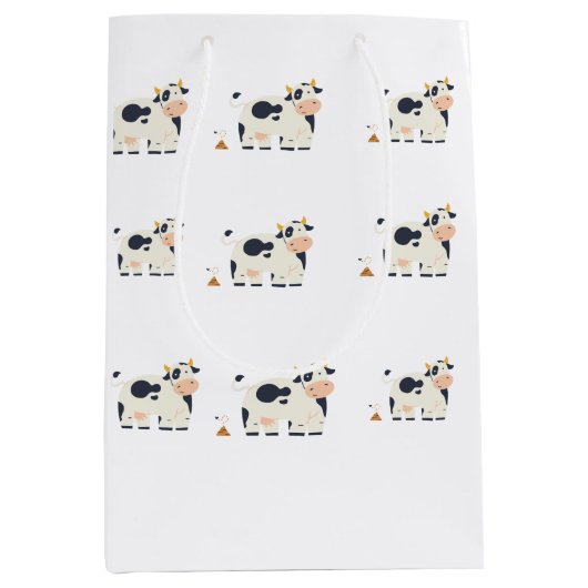“Moody Cow” Wrapping Paper Mittlere Geschenktüte (Vorderseite)
