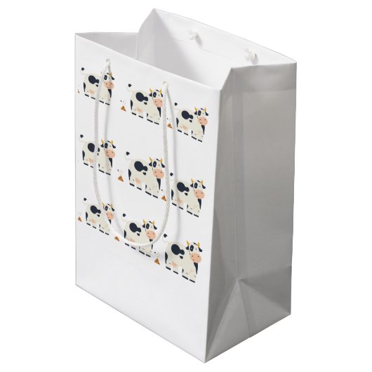 “Moody Cow” Wrapping Paper  Mittlere Geschenktüte (Rückseite Schrägansicht)