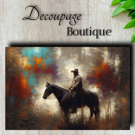 Moody Cowboy Decoupage Seidenpapier