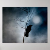 Moody Crow Moon Poster (Vorne)