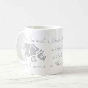 Moody Cubby Unicorn Rhino Spirit Animal Kaffeetasse