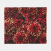 Moody Dahlia Blume Dark Texture Fleecedecke (Vorderseite (Horizontal))