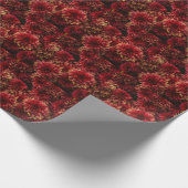 Moody Dahlia Blume Dark Texture Geschenkpapier (Ecke)